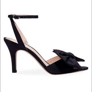 Kate Spade New York, Gloria Taffeta Sandals, black, size 6.5.